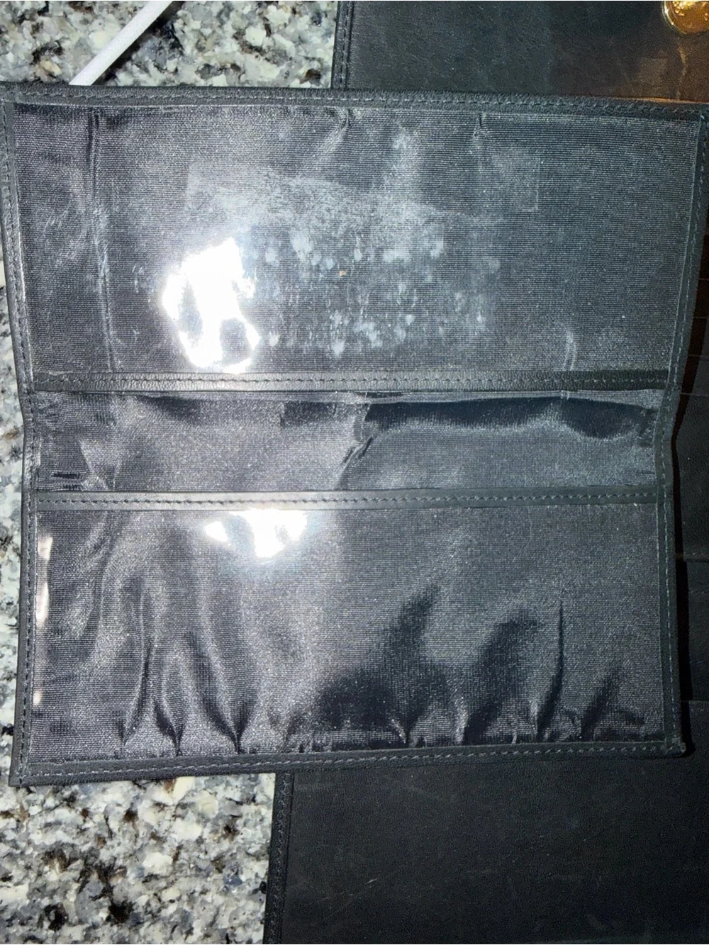 Vintage Coach Classic Black Leather Fold-Over
